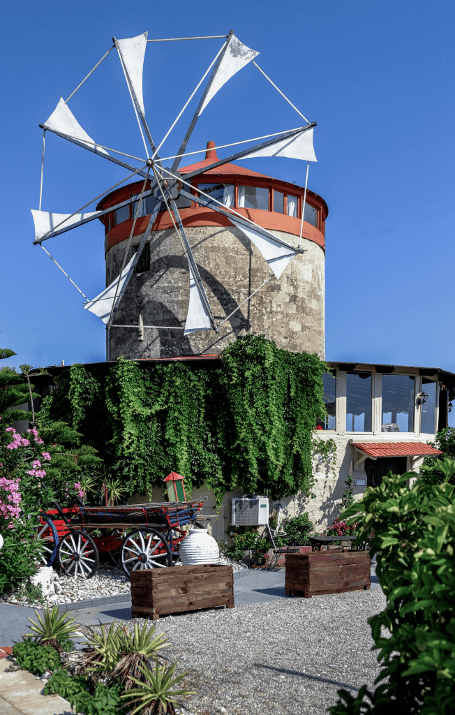 Windmill Rhodes island Greece - Mythica Tower Mill Villa